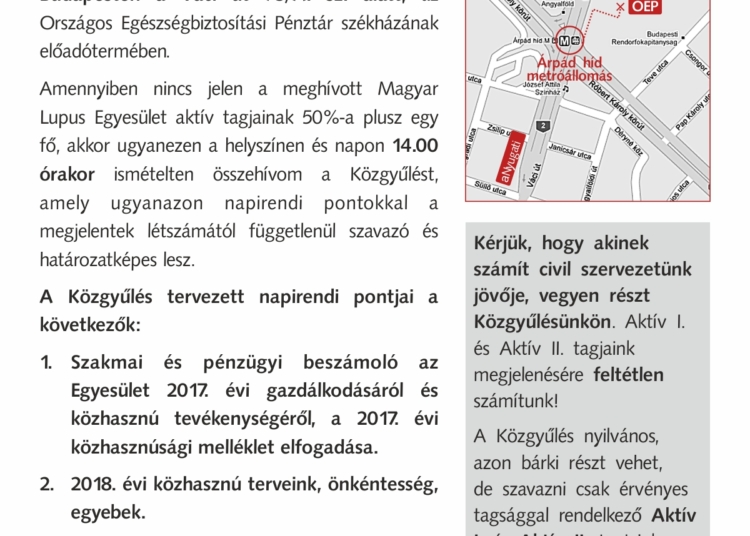 Meghívó közgyűlésre